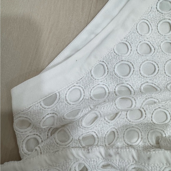 Anthropologie Vineet Bahl Eyelet Halter Dress White Circle Lace Women's XS - Picture 14 of 16